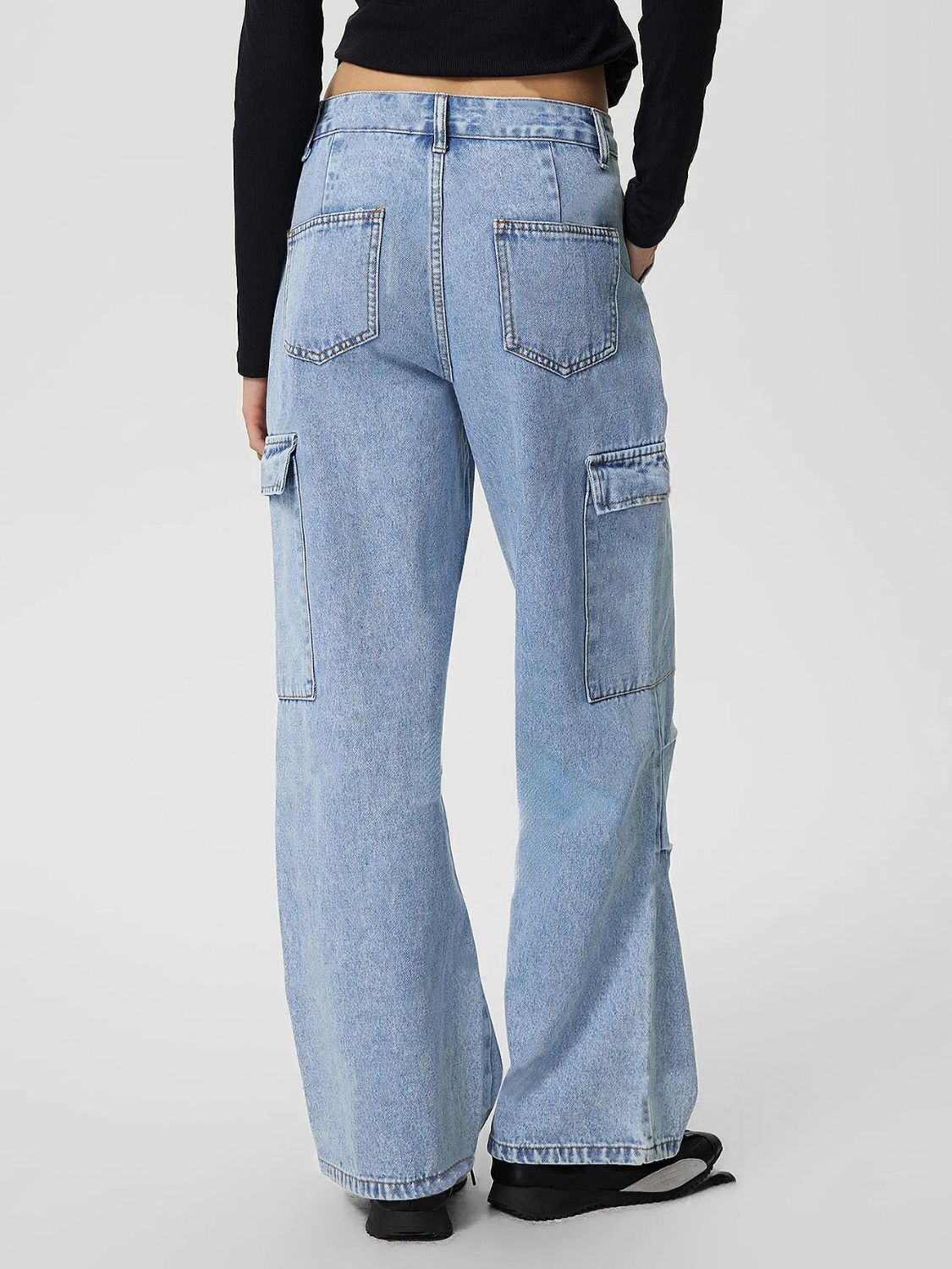 Outfit Flow - Mid-Rise Waist Jeans with Pockets