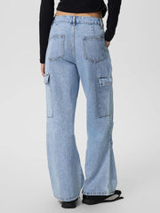 Outfit Flow - Mid-Rise Waist Jeans with Pockets