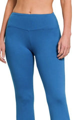 Zenana Buttery Soft Flare Leg High Waist Yoga Pants OutfitFlow