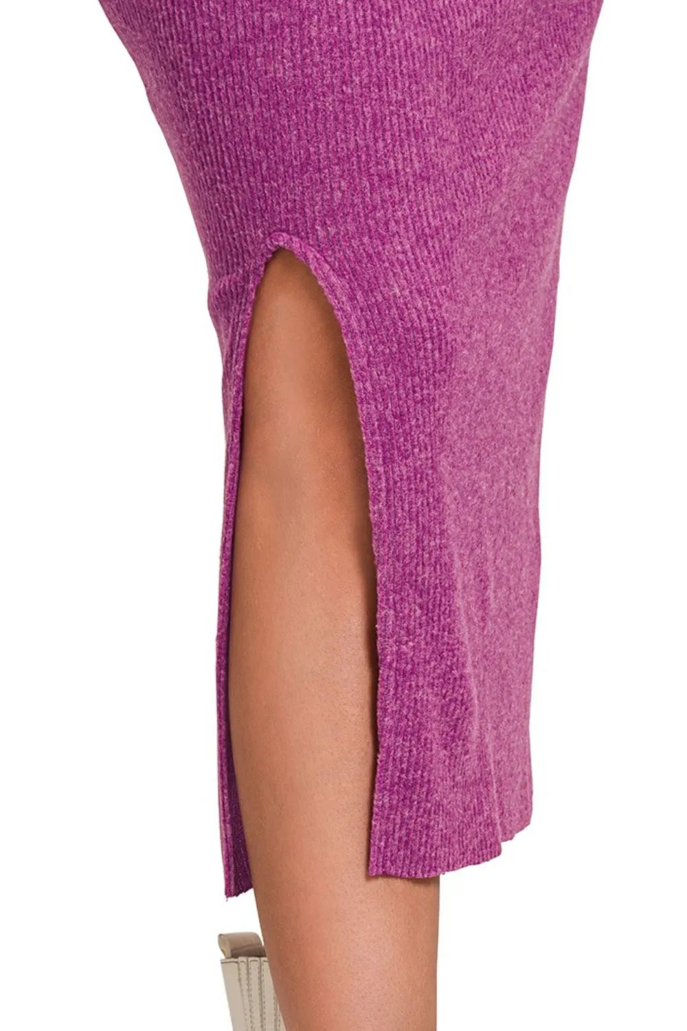 Zenana Ribbed Asymmetric Hem and Sleeve Top & Skirt Set OutfitFlow