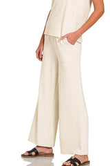 Zenana Cotton Slub Tank & Pants Set OutfitFlow