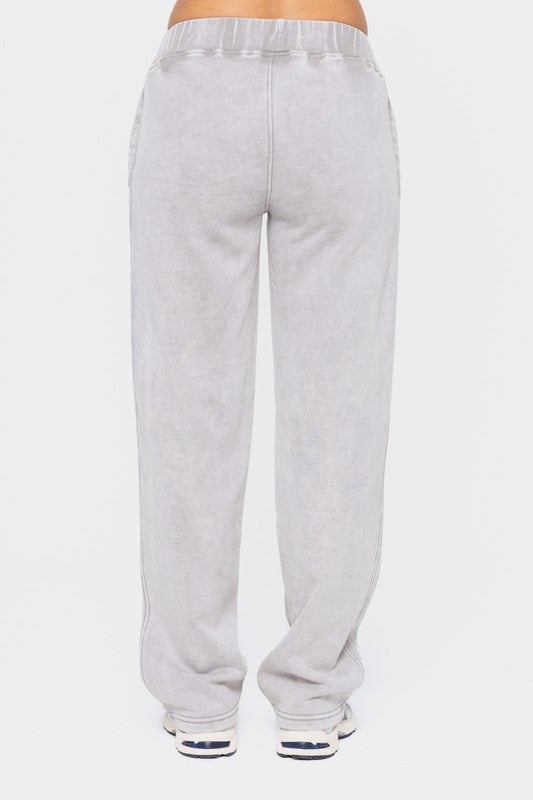 Outfit Flow - Mono B Elastic Waist Fleece Pants with Pockets