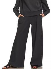 Zenana Ribbed High Neck Half Zip Pullover & Pants Set OutfitFlow
