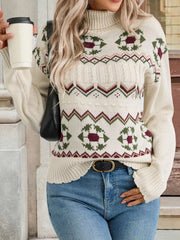 Cable Knit Turtleneck Sweater OutfitFlow
