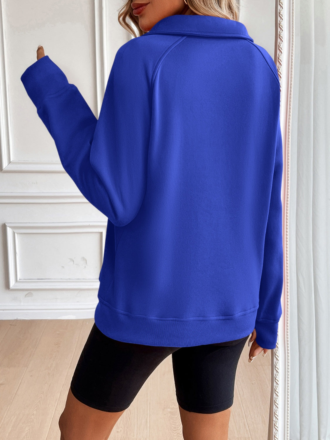 Outfit Flow - Ivy Lane Half Zip Raglan Sleeve Sweatshirt