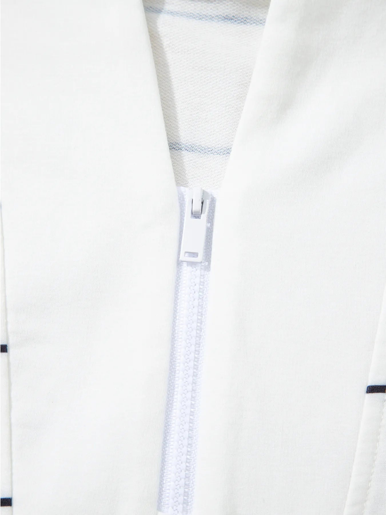 Striped Quarter Zip Sweatshirt with Relaxed Fit OutfitFlow