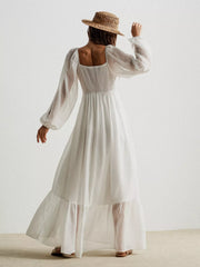 Boho Chic Crochet Lace Maxi Dress OutfitFlow