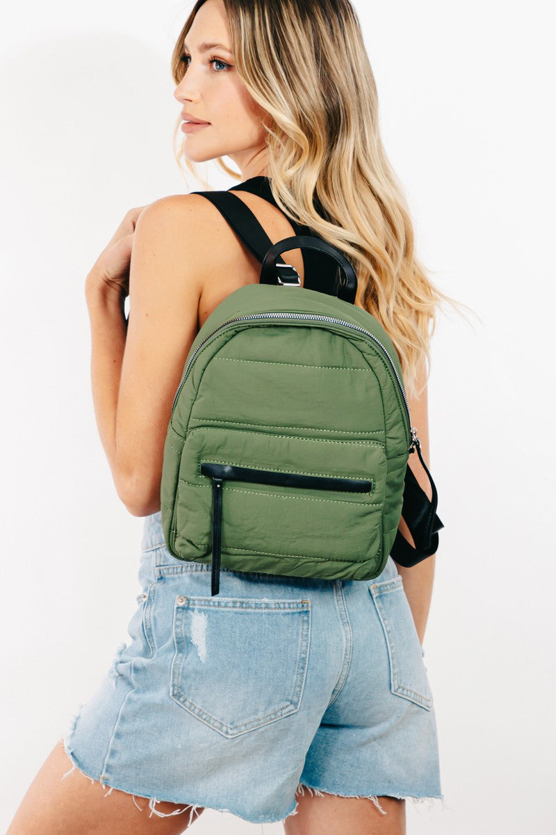 Outfit Flow - Fame Adjustable Strap Nylon Backpack Bag