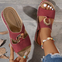 Open Toe Flats Sandals OutfitFlow