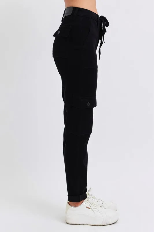 Judy Blue Full Size High Waist Cargo Cuffed Jogger Plus Size OutfitFlow