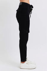 Judy Blue Full Size High Waist Cargo Cuffed Jogger Plus Size OutfitFlow