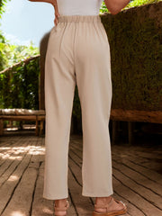 Outfit Flow - Perfee Ruched Half Elastic Waist Pants