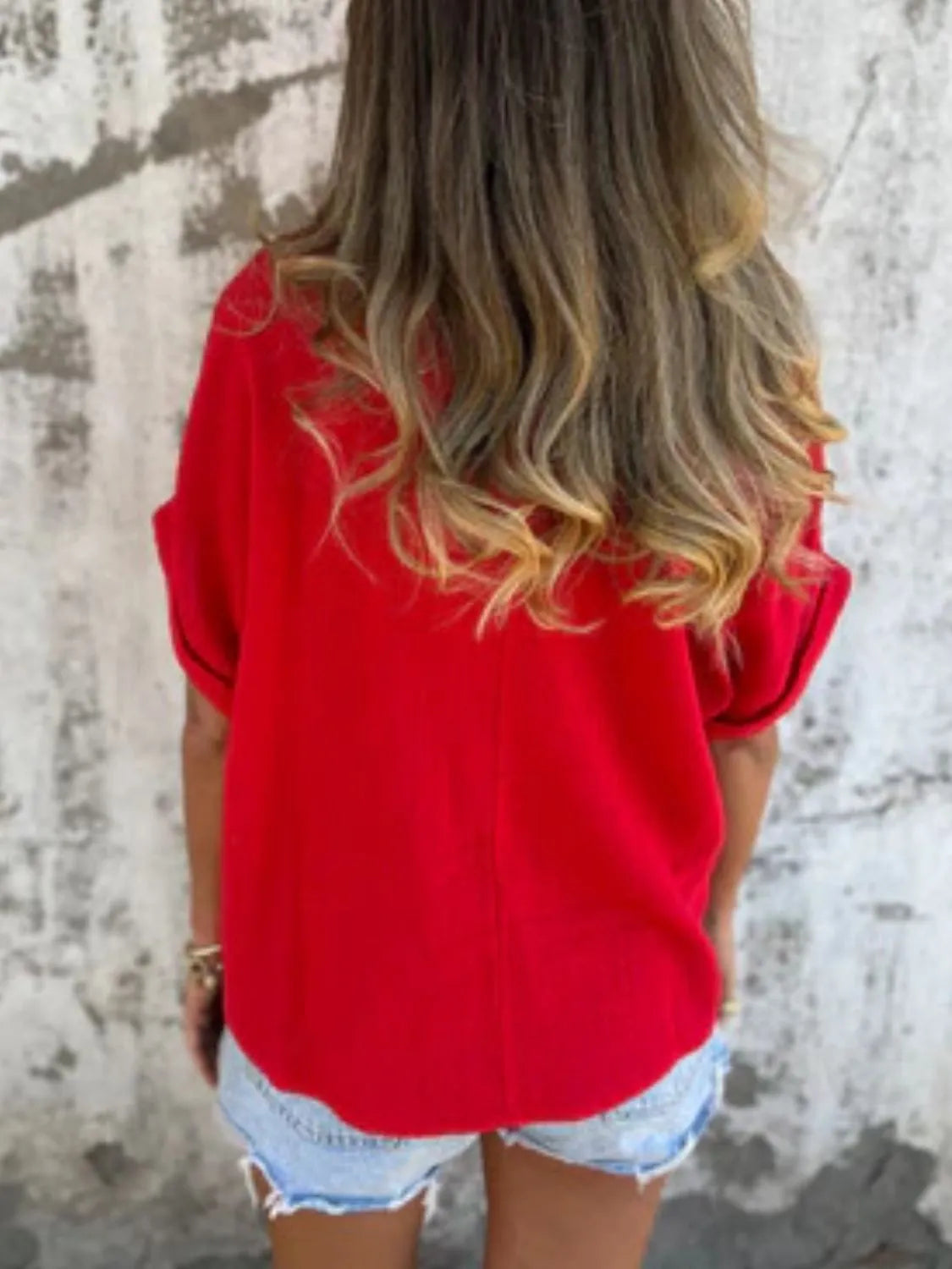 Full Size Round Neck Short Sleeve T-Shirt Plus Size OutfitFlow