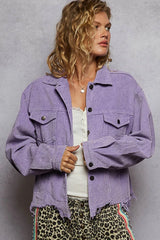 POL Button Down Corduroy Trucker Jacket OutfitFlow