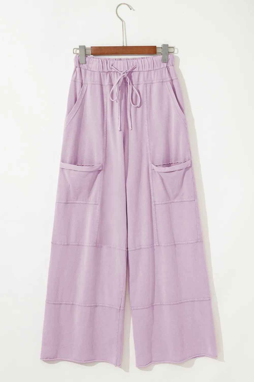 Wide-Leg Cargo Pants with Drawstring Waist OutfitFlow