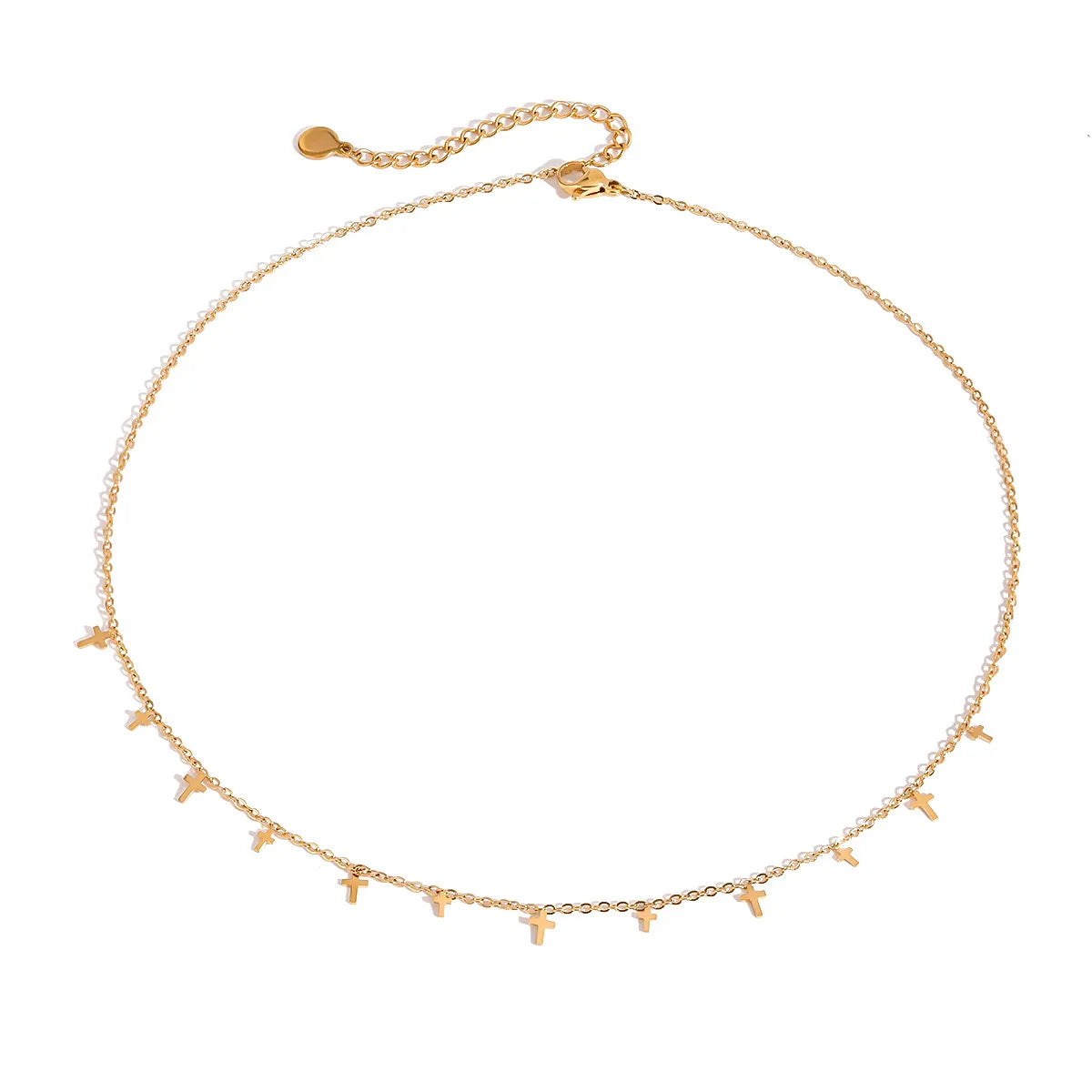 18K Gold-Plated Cross Necklace OutfitFlow