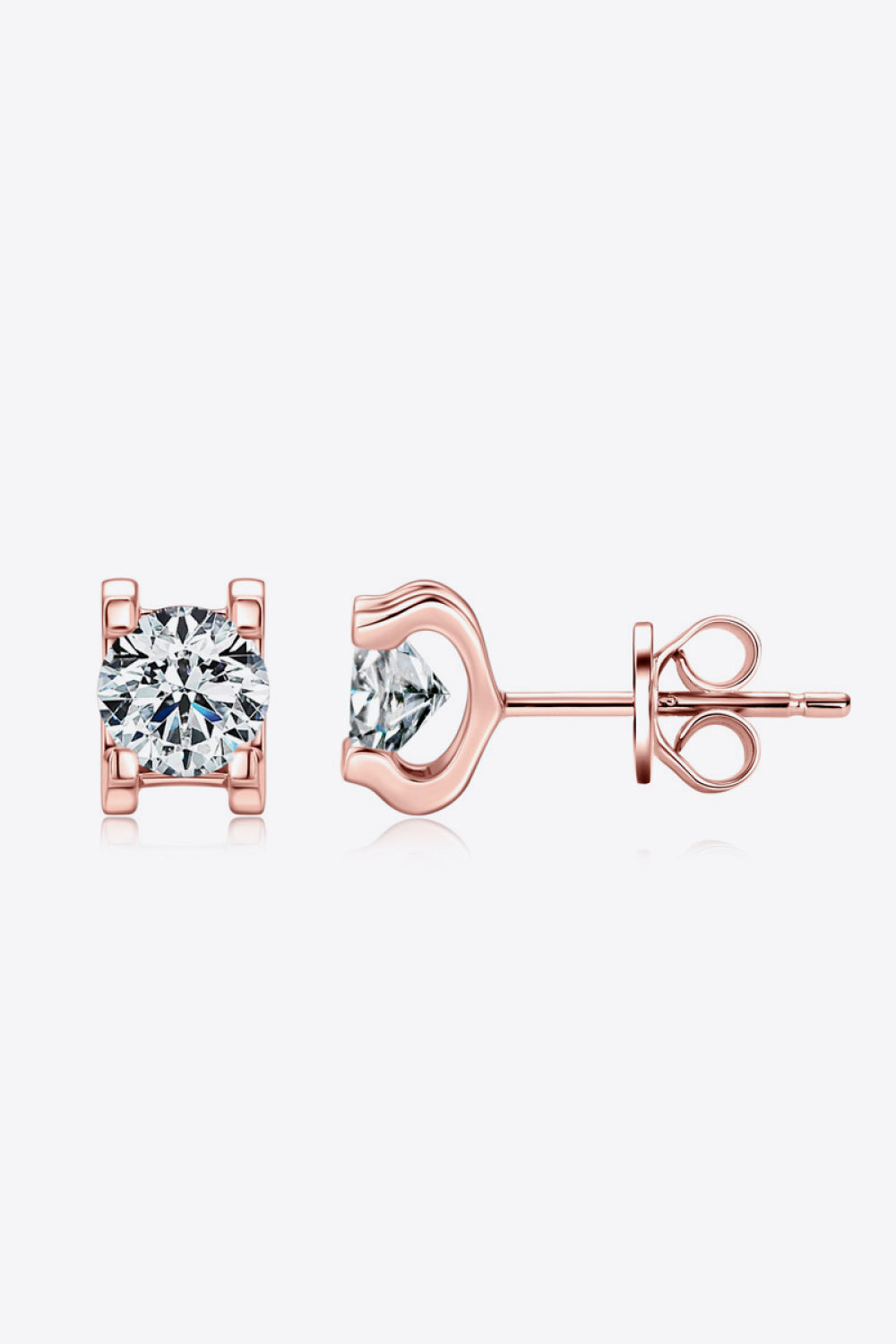 Moissanite 925 Sterling Silver Stud Earrings OutfitFlow