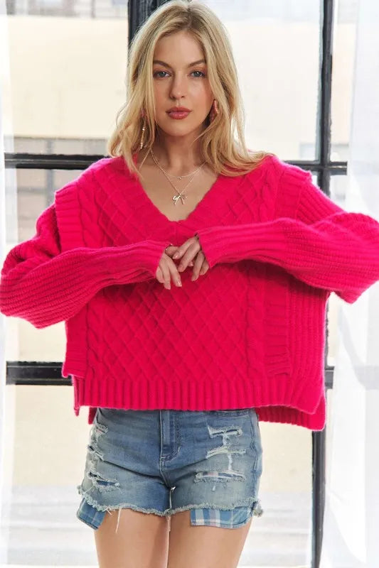 ADORA Ruffle Detail Adorable Sweater OutfitFlow