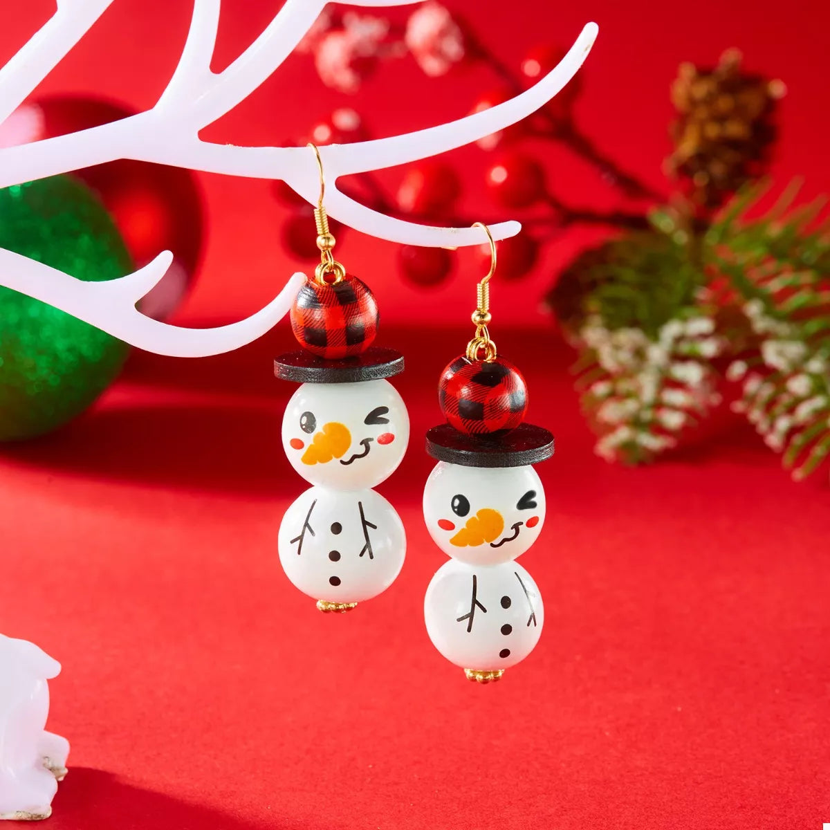Christmas Snowman Dangle Earrings OutfitFlow