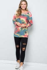 Outfit Flow - Celeste Tie-Dye Star Round Neck Long Sleeve T-Shirt