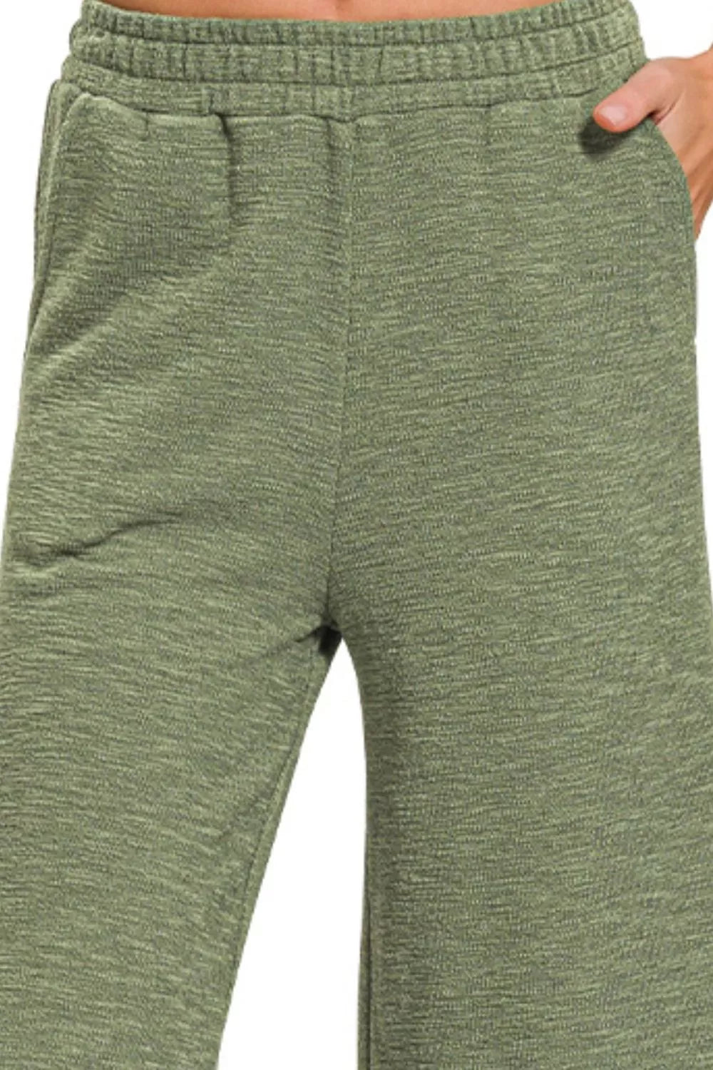 Zenana Cotton Slub Wide Leg Pants OutfitFlow