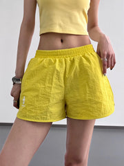 Elastic Waist Cotton Linen Shorts OutfitFlow