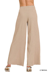 Zenana Viscose Ribbed Sweater Pants OutfitFlow