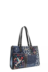 Nicole Lee USA Bosque de Amor Denim Tote Bag OutfitFlow