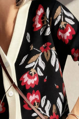 Button Down V-Neck Cardigan OutfitFlow