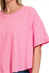 Zenana Cotton Round Neck Short Sleeve T-Shirt OutfitFlow