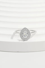 925 Sterling Silver Inland Zircon Ring Silver OutfitFlow