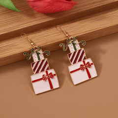 Christmas Gift Box Dangle Earrings OutfitFlow