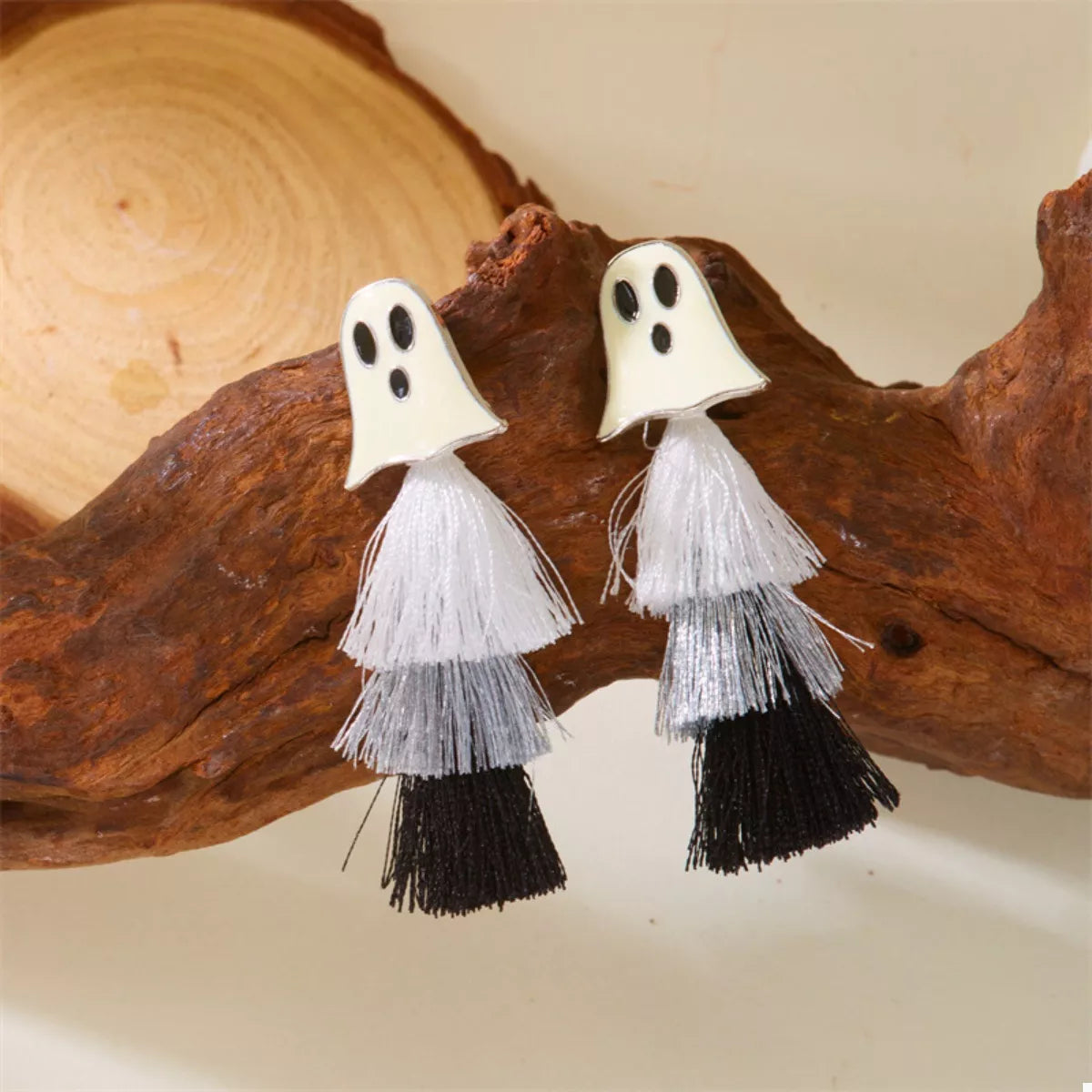 Halloween Ghost and Pumpkin Dangle Earrings OutfitFlow