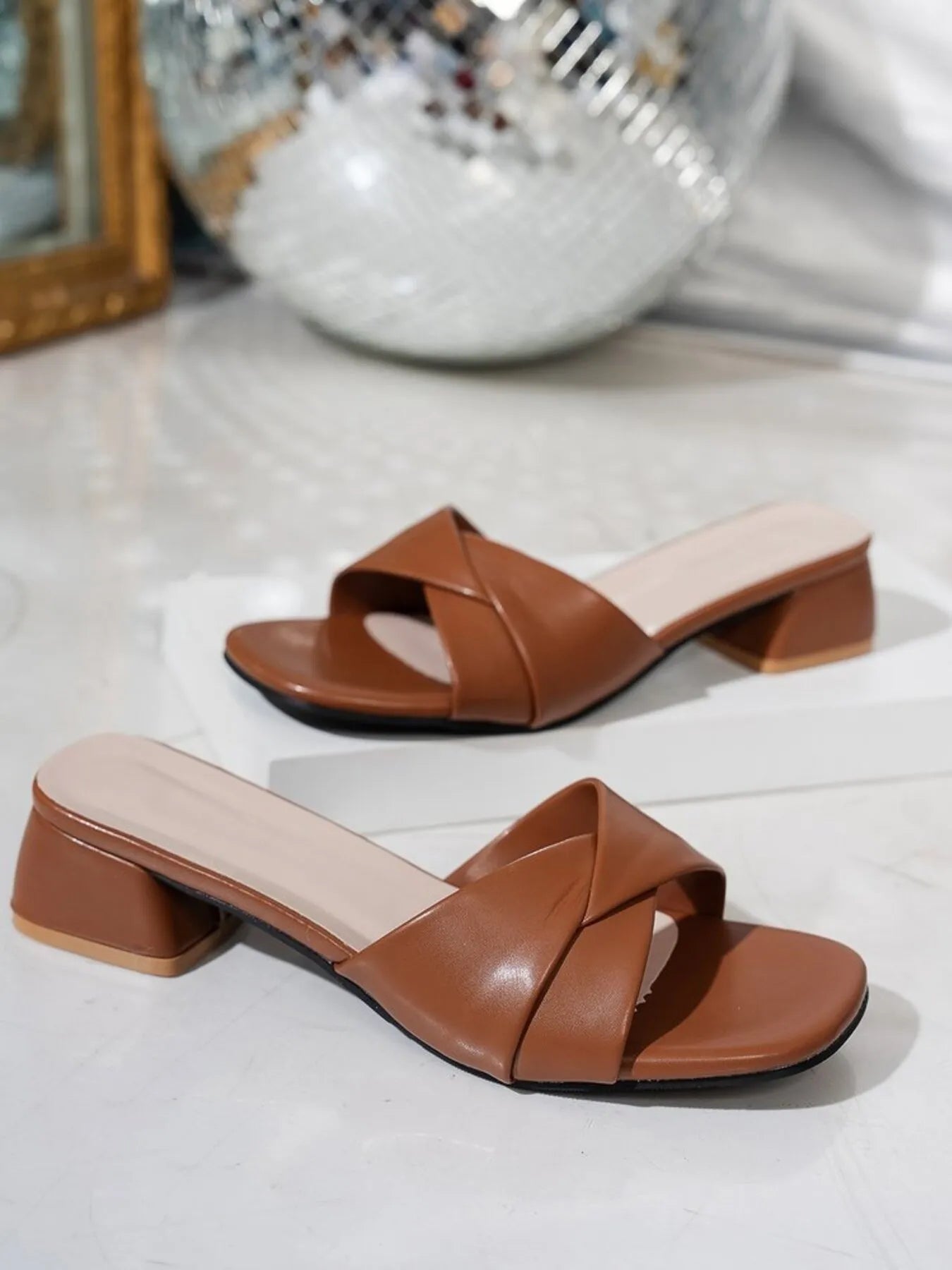 Open Toe Block Heels Sandals OutfitFlow