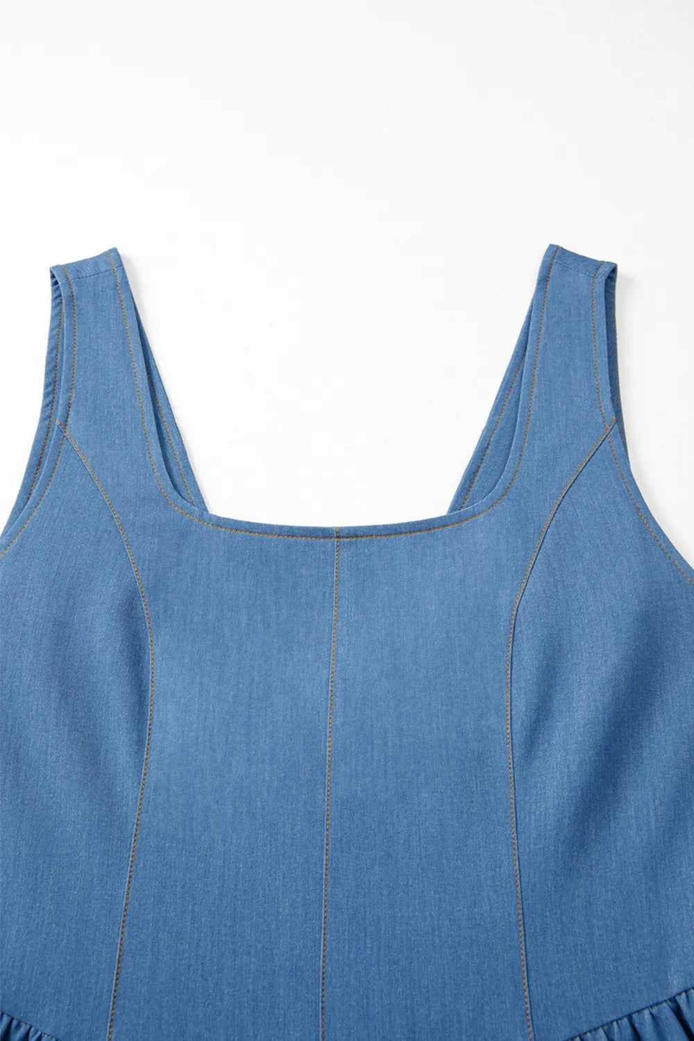 Square Neck Sleeveless Mini Dress OutfitFlow