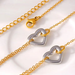 18K Gold-Plated Heart Bracelet OutfitFlow