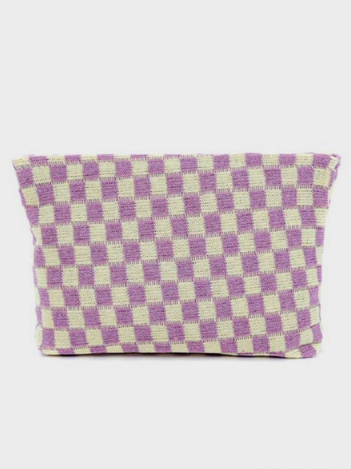 Outfit Flow - Zenana Checkered Makeup Clutch Bag