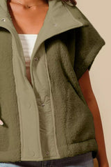 SO ME Over Sized Soft Sherpa Fur Sleeveless Vest Jacket OutfitFlow