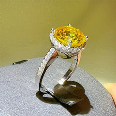 3 Carat Moissanite Zircon 925 Sterling Silver Ring OutfitFlow