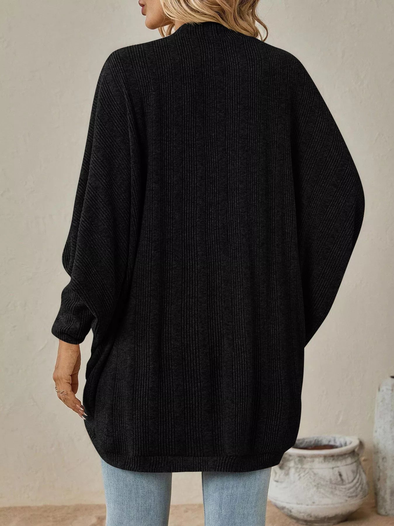 Open Front Cocoon Cardigan OutfitFlow