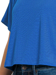 Zenana Ribbed Round-Neck Crop T-Shirt OutfitFlow