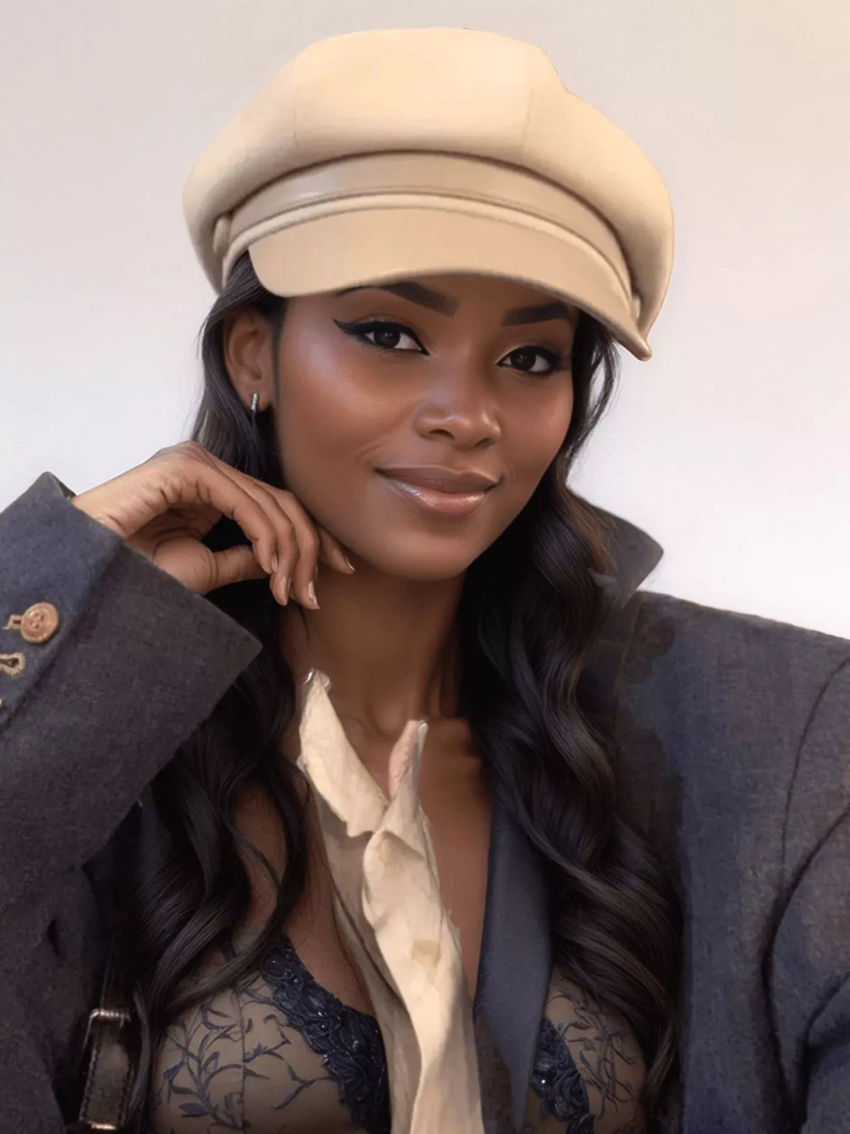 Lightweight Solid Color Cap Off-white One Size OutfitFlow