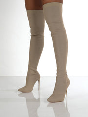 Outfit Flow - Point Toe Over Knee Stiletto Boots