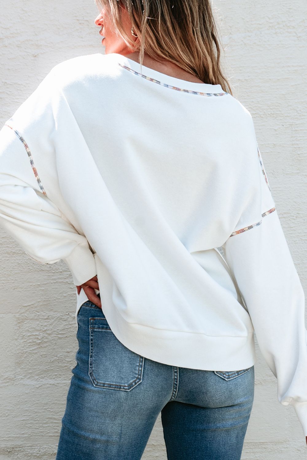 MARDI GRAS Round Neck Long Sleeve Sweatshirt OutfitFlow