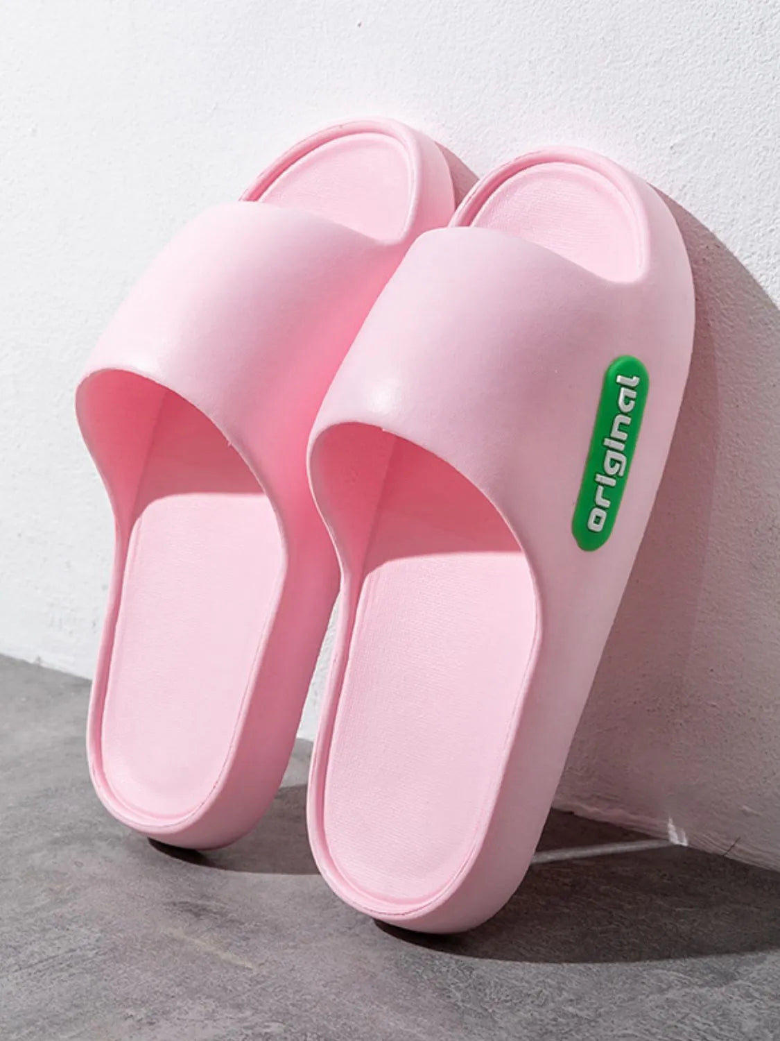 Open Toe Flats Slippers Pink OutfitFlow
