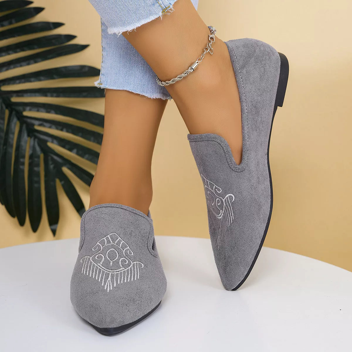 Point Toe Slip-Ons OutfitFlow