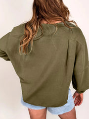 Ribbed Knit Oversized Sweatshirt OutfitFlow