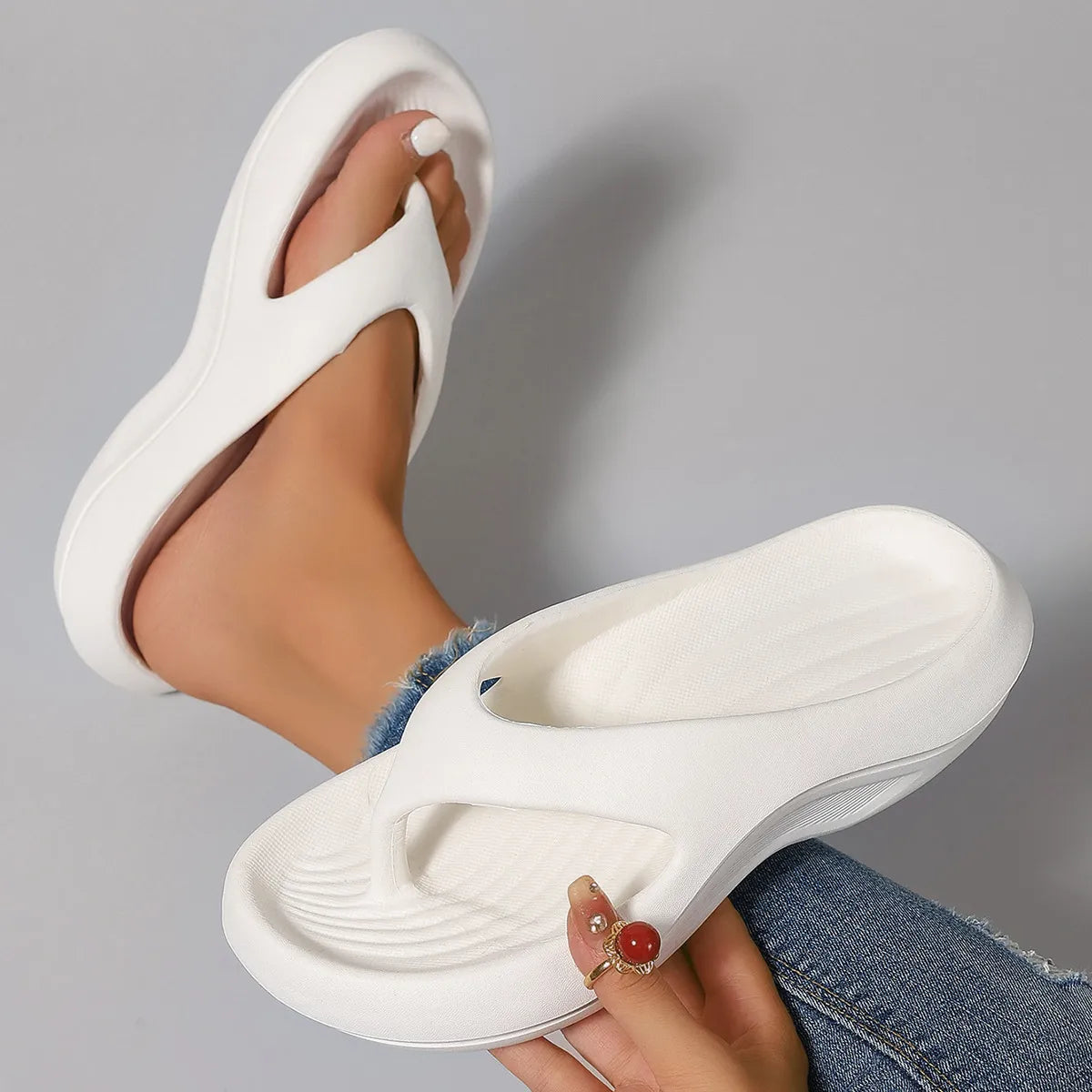 Toe Post Platform Sandals OutfitFlow