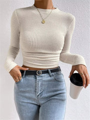 Waffle Knit Long Sleeve T-Shirt OutfitFlow