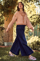 SO ME Soft Chenille Yarn Textur Button Sweater Cardigan Trendsi